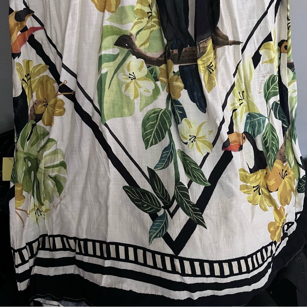FARM Rio White Tropical Toucan Halter Maxi Dress - Picture 4 of 8